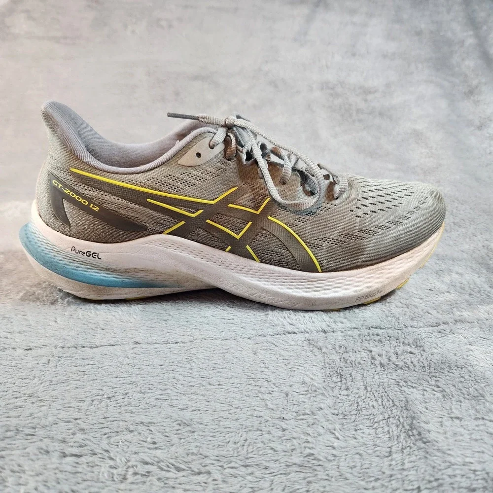 Asics Shoes Mens 10 Gray GT-2000 12 Running Sneakers Trainers PureGel 1011B691